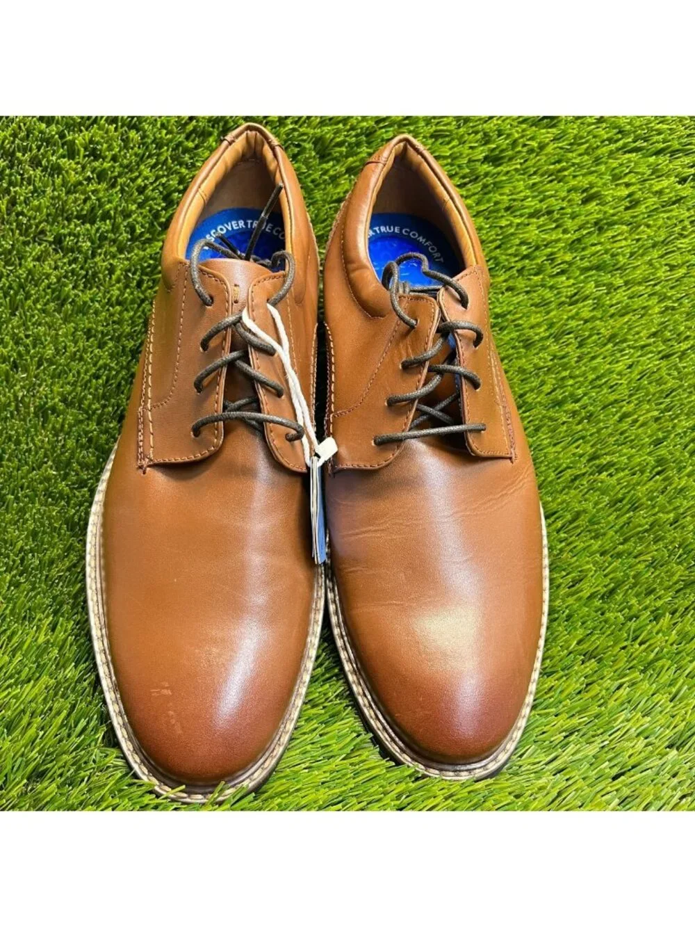 Nunn Bush Calderone Mens Size 8.5 Brown Casual Classic Plain Toe Oxford Shoes